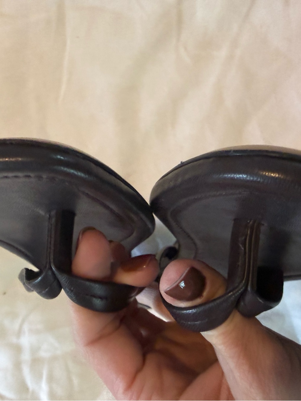 Arket Women's Dark Brown Leather Thong Sandals NIB - Picture 7 of 10